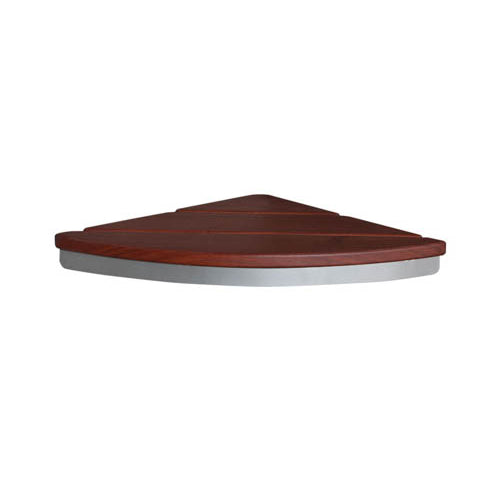 ThermaSol Brazilian Walnut Corner Shower Seat