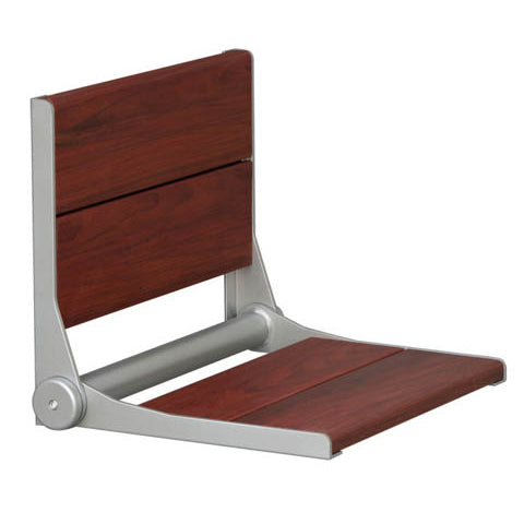 ThermaSol Brazilian Walnut Folding Shower Seat