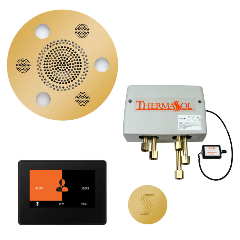 ThermaSol Round Total Wellness Steam Package with ThermaTouch 7'' Control - Serene Steam & Sauna