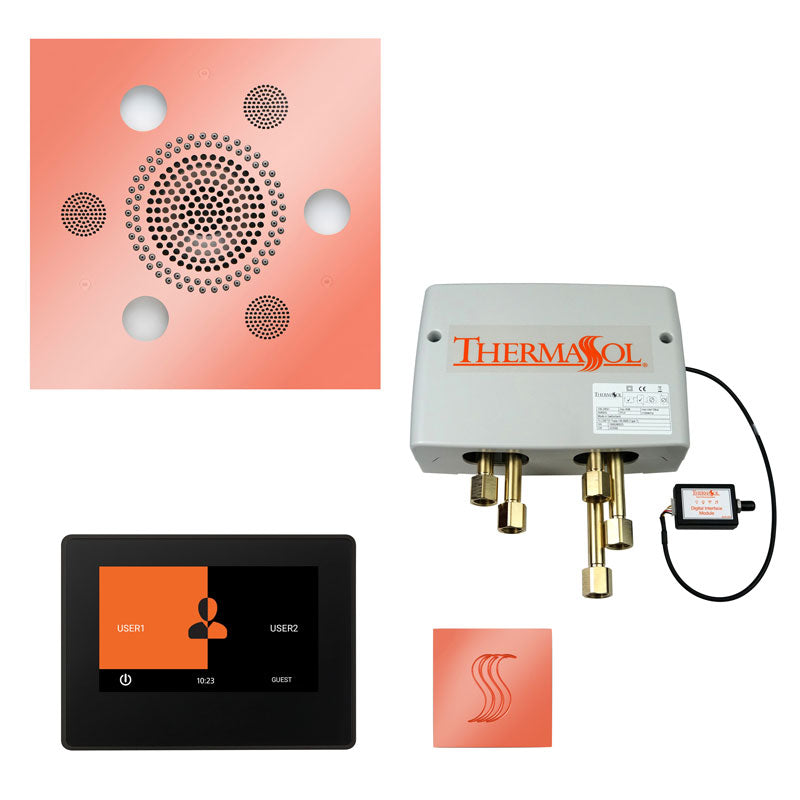 ThermaSol Square Total Wellness Steam Package with ThermaTouch 7'' Control - Serene Steam & Sauna