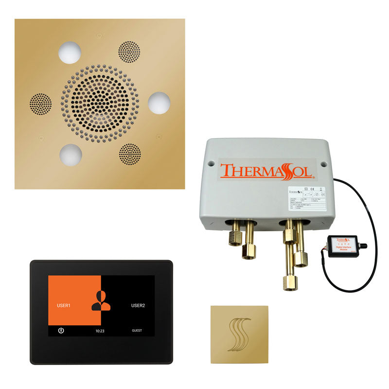 ThermaSol Square Total Wellness Steam Package with ThermaTouch 7'' Control - Serene Steam & Sauna