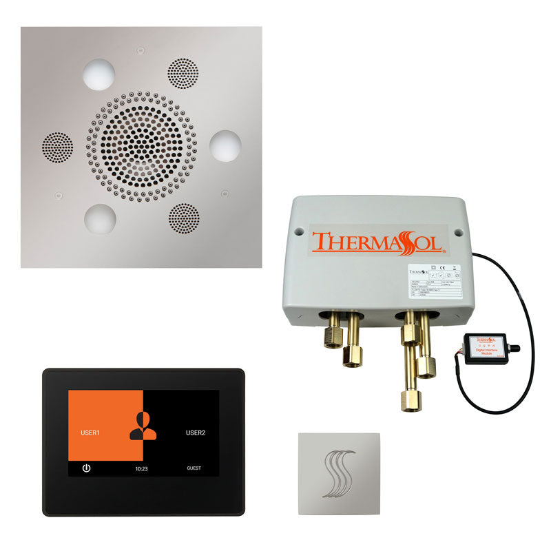 ThermaSol Square Total Wellness Steam Package with ThermaTouch 7'' Control - Serene Steam & Sauna