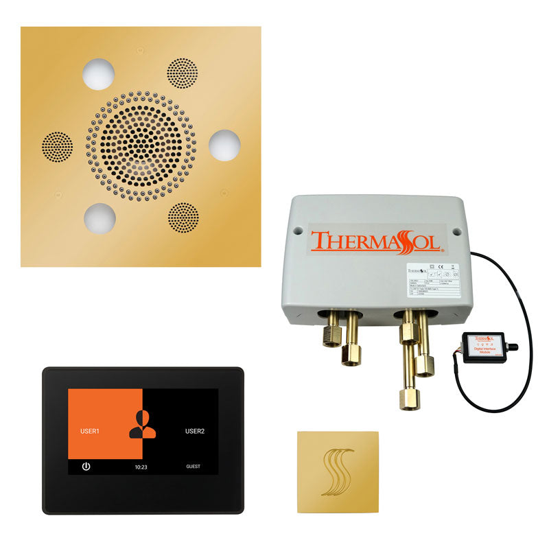 ThermaSol Square Total Wellness Steam Package with ThermaTouch 7'' Control - Serene Steam & Sauna