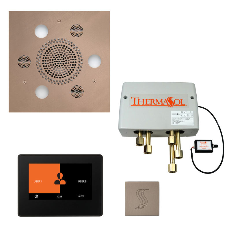 ThermaSol Square Total Wellness Steam Package with ThermaTouch 7'' Control - Serene Steam & Sauna