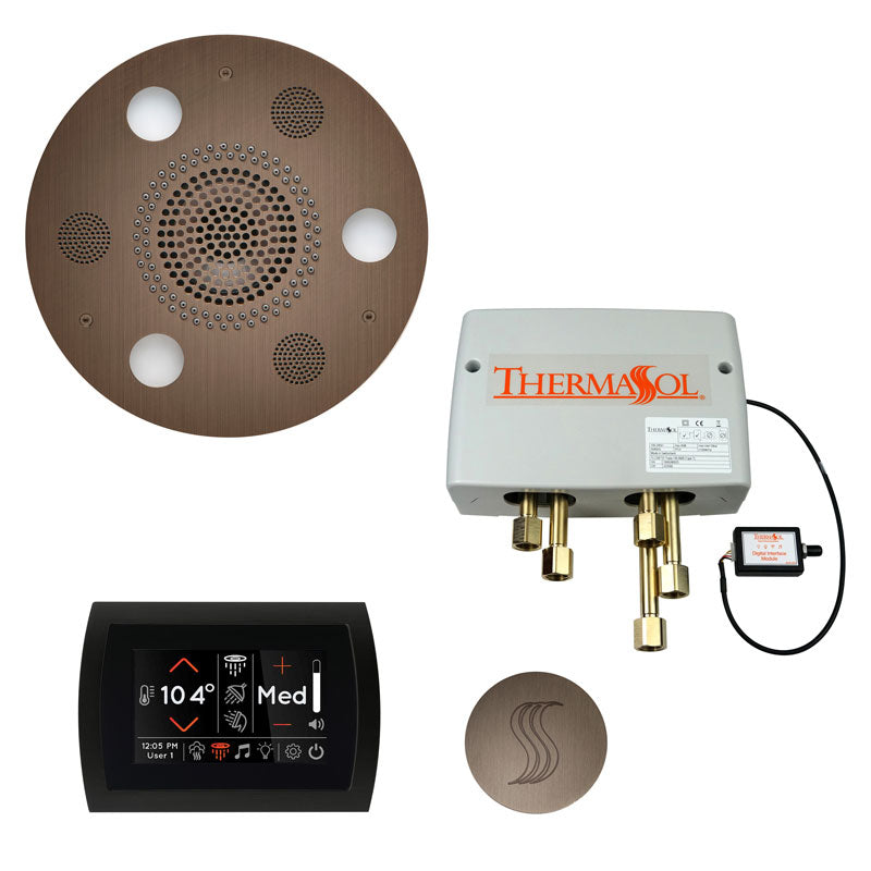 ThermaSol Round Total Wellness Steam Package with SignaTouch Control - Serene Steam & Sauna